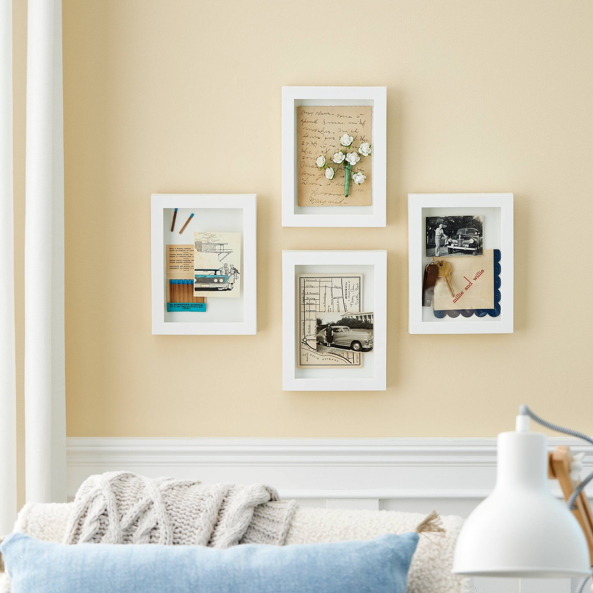 4 Pack 5" x 7" White Shadow Box by Studio Décor®